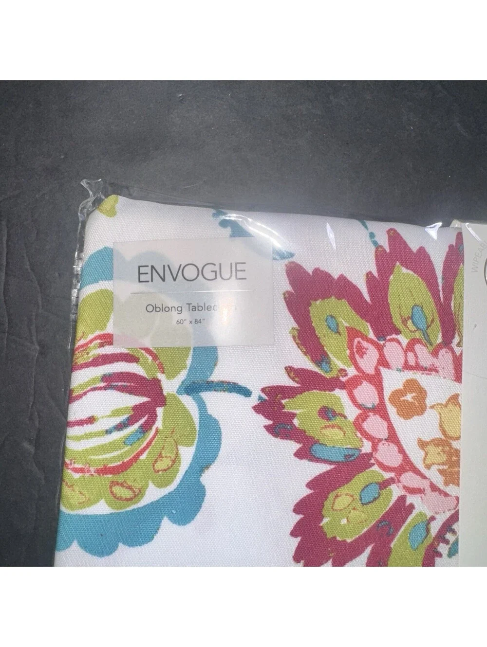 Envogue Tablecloth 60x84 Oblong Floral Paisley Indoor Outdoor Party Easy Clean